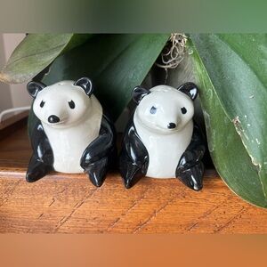 Vintage Panda Salt and Pepper Shakers